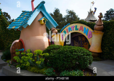 L'entrée de Children's Fairyland, un parc à thème de conte de fées près du Lac Merritt à Oakland, Californie. Fairyland inspiré Walt Disney's parcs à thème. Banque D'Images