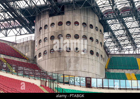 Tribunes à San Siro - l'aire officielle du FC et FC Inter Milan Banque D'Images