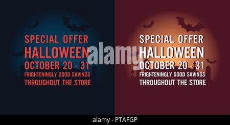 Offre spéciale Halloween poster vector illustration Illustration de Vecteur
