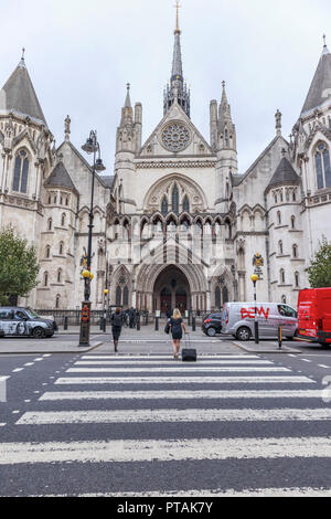 Royal Courts of Justice de Strand, City of Westminster, London WC2, les tribunaux de droit civil pour la Haute Cour et la Cour d'appel de l'Angleterre et au Pays de Galles Banque D'Images