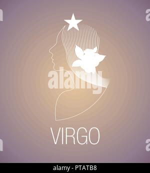 Signe de zodiaque. La Vierge. Vector Illustration Illustration de Vecteur