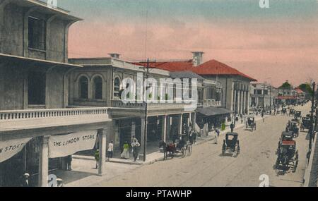 'King Street, à Kingston, Jamaïque, du nord', au début du xxe siècle. Créateur : Inconnu. Banque D'Images