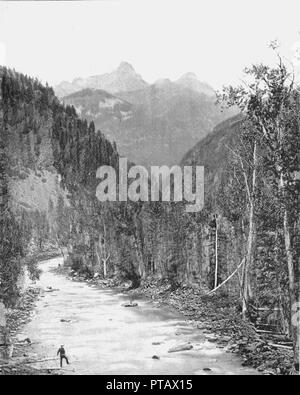 Les montagnes de l'aiguille, le Canyon du Rio de Las Animas, Colorado, USA, c1900. Créateur : Inconnu. Banque D'Images