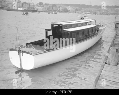 Une cabine de 45 pieds de Wolseley lancement. Créateur : Kirk & Sons de Cowes. Banque D'Images