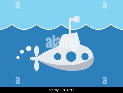 Illustration Vecteur de bonne humeur sous-marin sur fond bleu Illustration de Vecteur