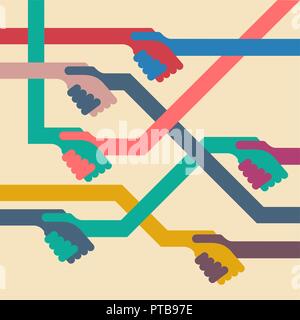 Poignée arrière-plan vectoriel. Modèle plat Illustration de Vecteur