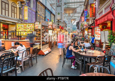 Rue piétonne, Trengganu Street, Chinatown, Singapour Banque D'Images