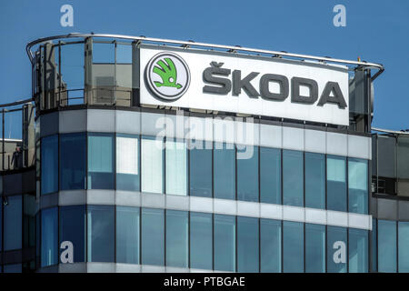 Logo Skoda, République Tchèque Banque D'Images