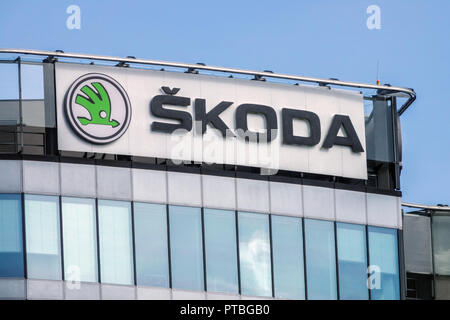 Logo Skoda, République Tchèque Banque D'Images