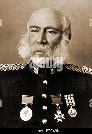 Northumberland Fusiliers, 1900,un portrait du lieutenant-général Sir George) (Bryan Milman K. C.B. dans son uniforme comme principaux de la Tour de Londres Banque D'Images