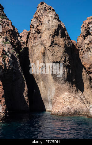 Corse, la réserve de Scandola, patrimoine mondial de l'Unesco, le Parc naturel régional de Corse Banque D'Images