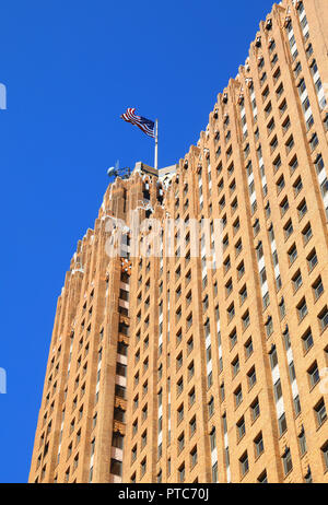 Le célèbre gratte-ciel de style art déco, le Fisher Building, conçu par Albert Khan en 1928, dans le centre de Detroit, Michigan, USA Banque D'Images