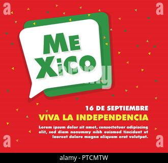 La Fête de l'indépendance du Mexique poster & design de bannières vector illustration Illustration de Vecteur