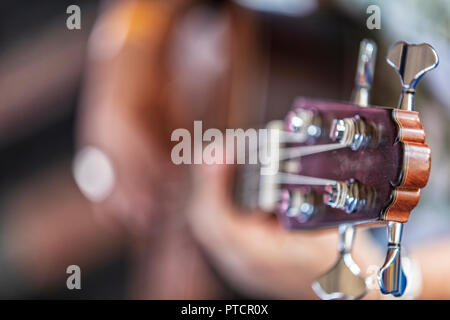 Détail de la guitare portugaise. Utilisé pour le fado. Banque D'Images