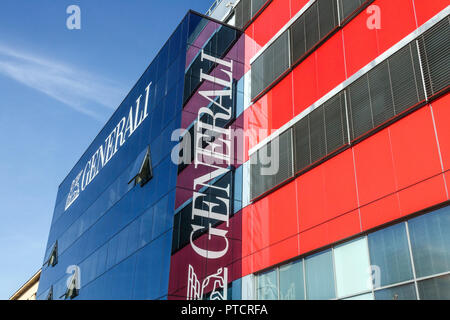 Logo Generali, assurance, Prague, République Tchèque Banque D'Images