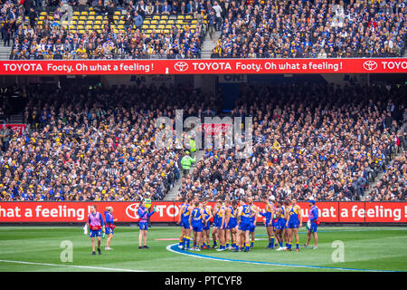 2018 Grande Finale de l'AFL à Melbourne Australie Victoria MCG. Banque D'Images