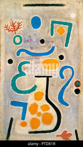 Paul Klee, le Vase 1938 Huile sur toile, Fondation Beyeler, Riehen, Suisse. Banque D'Images