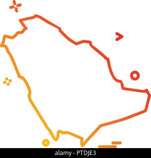 L'Arabie saoudite d'une icône vecteur conception Illustration de Vecteur