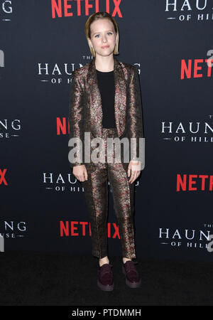 Hollywood, CA, USA. 8 octobre, 2018. 08 octobre 2018 - Hollywood, Californie - Lulu Wilson. ''The Haunting of Hill House'' Los Angeles Premiere tenue au Arclight Hollywood . Crédit photo : Birdie Thompson/AdMedia Crédit : Birdie Thompson/AdMedia/ZUMA/Alamy Fil Live News Banque D'Images