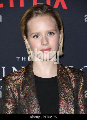 Hollywood, CA, USA. 8 octobre, 2018. 08 octobre 2018 - Hollywood, Californie - Lulu Wilson. ''The Haunting of Hill House'' Los Angeles Premiere tenue au Arclight Hollywood . Crédit photo : Birdie Thompson/AdMedia Crédit : Birdie Thompson/AdMedia/ZUMA/Alamy Fil Live News Banque D'Images