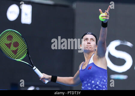 Beijing, Beijing, Chine. 9 octobre, 2018. Beijing, Chine-joueur de tennis professionnel Anastasija Sevastova bat Naomi Osaka 2-0 lors de la finale de l'Open de Chine 2018 à Beijing, Chine, 6 octobre 2018. Crédit : SIPA Asie/ZUMA/Alamy Fil Live News Banque D'Images