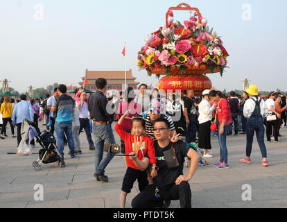 Beijing, Beijing, Chine. 9 octobre, 2018. Beijing, Chine - environ 11,15 millions de touristes affluent à Beijing lors de la fête nationale cette année. Crédit : SIPA Asie/ZUMA/Alamy Fil Live News Banque D'Images