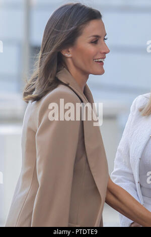 Madrid, Espagne. 09Th Oct, 2018. Reine Letizia participe à la Journée internationale des maladies mentales au congrès national à Madrid, Espagne le 9 octobre 2018. Credit : Jimmy Olsen/Media Espagne*** ***aucune perforation/Alamy Live News Banque D'Images