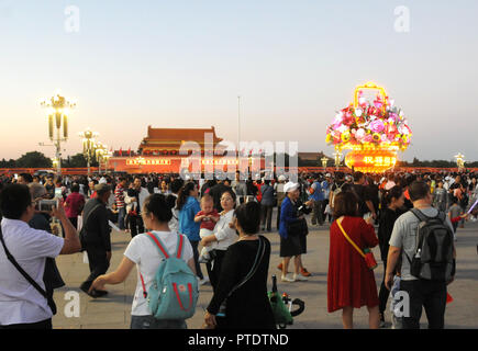 Beijing, Beijing, Chine. 9 octobre, 2018. Beijing, Chine - environ 11,15 millions de touristes affluent à Beijing lors de la fête nationale cette année. Crédit : SIPA Asie/ZUMA/Alamy Fil Live News Banque D'Images