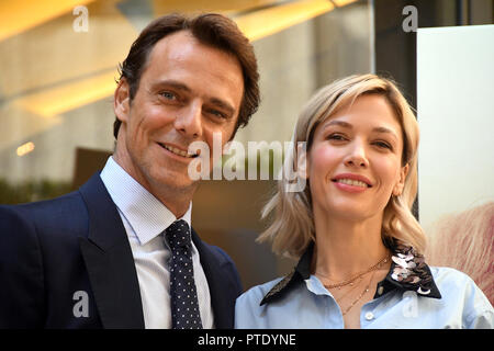 Rome Italie 09 Octobre 2018 - Hôtel le Mèridien Visconti - Film de présentation 2 venir Alessandro Preziosi NOI photocall et Sarah Felberbaum Crédit : Giuseppe Andidero/Alamy Live News Banque D'Images