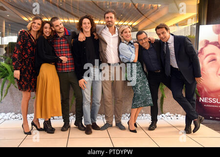 Rome Italie 09 Octobre 2018 - Hôtel le Mèridien Visconti - Film de présentation 2 VENIR NOI photocall le cast Credit : Giuseppe Andidero/Alamy Live News Banque D'Images