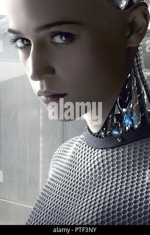 Titre original : Ex Machina. Titre en anglais : Ex Machina. Année : 2015. Directeur : Alex Garland. Stars : ALICIA VIKANDER. Credit : DNA FILMS / Album Banque D'Images