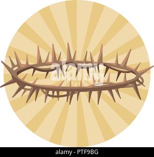 La couronne d'Épines du Christ Illustration de Vecteur