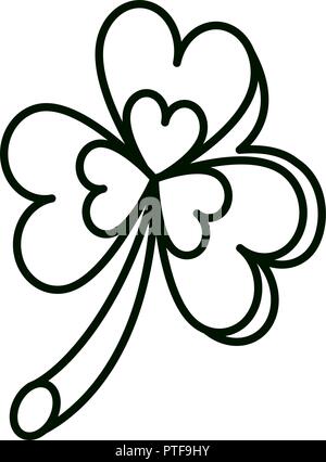 Symbole irlandais de trèfle Illustration de Vecteur