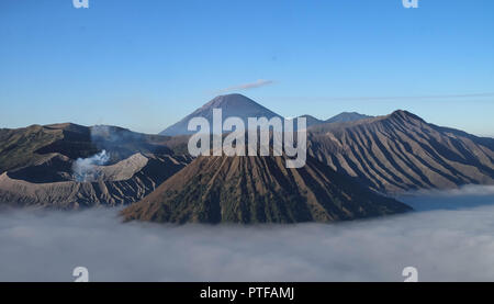 Lever du soleil sur le Mt. Bromo Tengger Semeru et la caldeira du Mont Penanjakan, Indonésie. c'est ici l'un de la destination de voyage. Banque D'Images