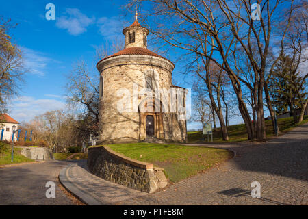 Saint Martin en rotonde (Vysehrad château supérieur) fort, Prague, République tchèque. La Rotonde de Saint Martin remonte au 11ème siècle Banque D'Images