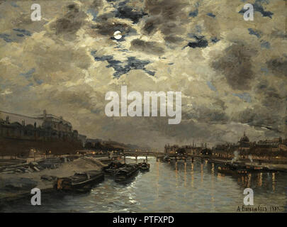 Alexei Petrovitch Bogoljuboff de Lune - Vue sur la Seine Banque D'Images