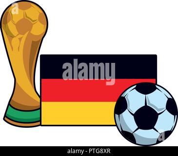 L'Allemagne de l'emblème du drapeau français Illustration de Vecteur