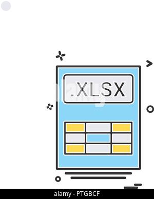 Fichiers fichier xlsx vecteur conception icône Illustration de Vecteur