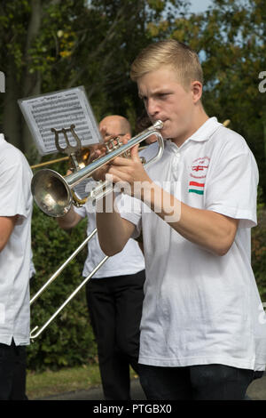 Raisin traditionnel hongrois participant à l'événement à l'automne dans un village Badacsony. 09. 09. 2018 Hongrie Banque D'Images