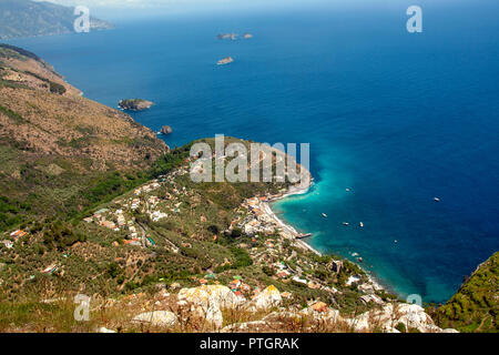 Paysage de la péninsule de Sorrente et le golfe de Naples, Italie Banque D'Images