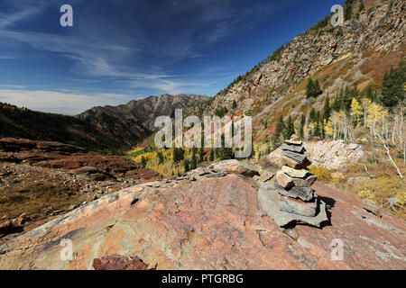 Big Cottonwood Canyon, Utah, sentier du lac Blanche Banque D'Images