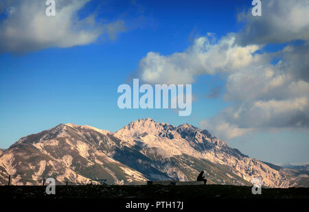 Campo Imperator dans le Gran Sasso d'Italia , dans le massif du Gran Sasso et Monti della Laga National Park, près de l'Aquila, Abruzzo, Italie Banque D'Images