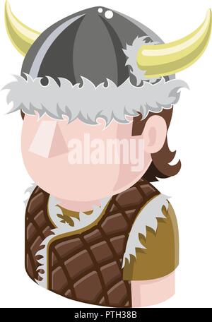 Icône gens Avatar Viking Illustration de Vecteur