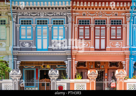 Terrasse Chambre Peranakan, Singapour Banque D'Images