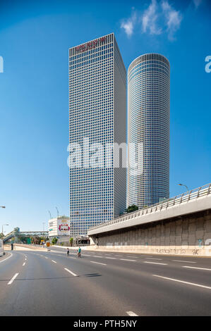 Israël, Tel Aviv - 19 septembre 2018 : Jour de Yom Kippour, le jour le plus saint de l'année dans le Judaïsme. En ce jour, les Israéliens s'abstenir d'utiliser la voiture. L'em Banque D'Images