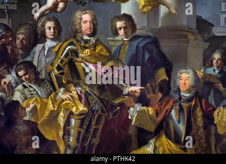 L'empereur Charles VI et Gundacker Count Althann 1728 Francesco Solimena - 1657 1747 Italie italien ( harles VI, (1685 - 1740, Vienne Autriche ) saint empereur romain à partir de 1711 et, comme Charles III, l'archiduc d'Autriche et roi de Hongrie. Banque D'Images