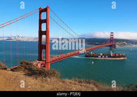 Le Golden Gate Bridge, San Francisco, Californie, USA Banque D'Images