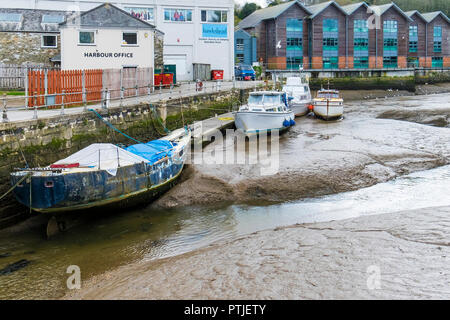 Le fleuve Kenwyn à Truro, centre-ville de Cornwall. Banque D'Images