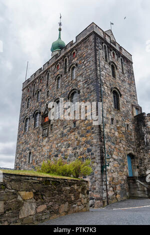 Rosenkrantz Tower est la plus ancienne forteresse tower. Bergenhyus Bergen. La Norvège Banque D'Images