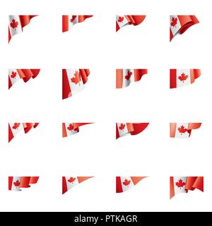 Drapeau du Canada, vector illustration sur fond blanc Illustration de Vecteur